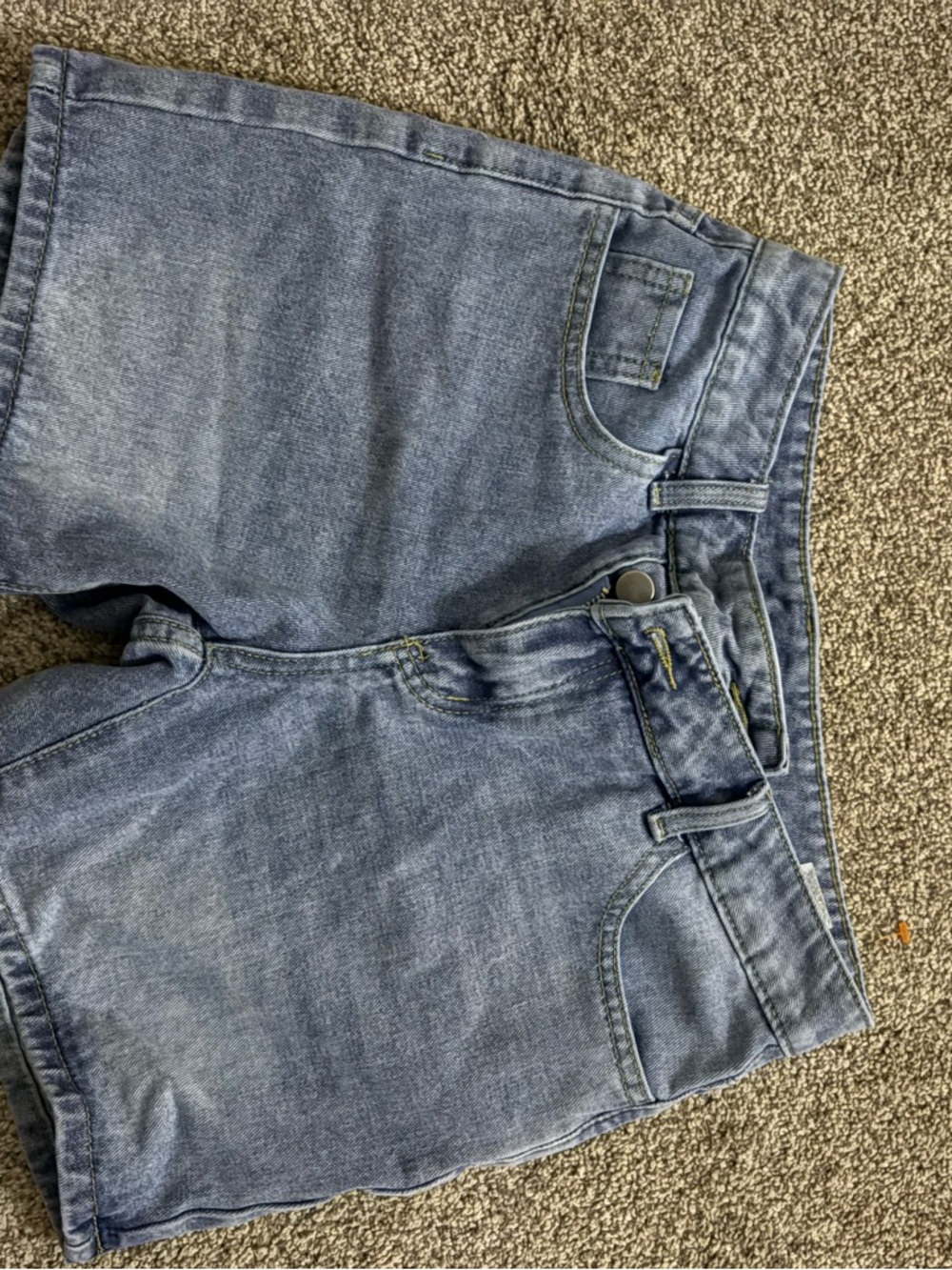 Classic Mid Wash Denim Shorts - Blue